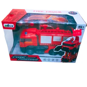 🚒 Fire Fighting RC Deformation Car - Remote Control Fire Truck Toy with Water Spray and Sound Effects | Ages 6 