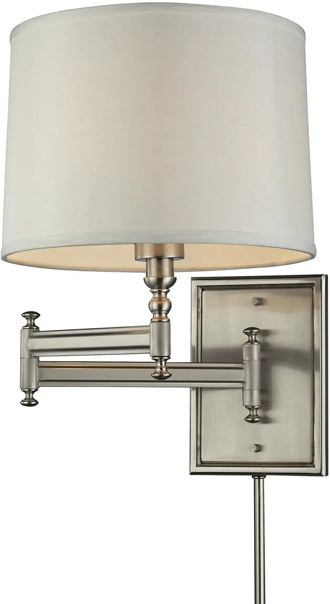 1-Light Plug In Wall Sconce Oil Rubbed Bronze/Chrome, 11"W