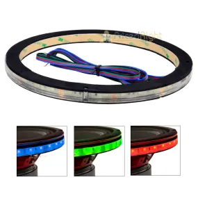 10" Waterproof RGB LED Speaker Ring 1/2" Spacer DS18 LRING10 Accent Single