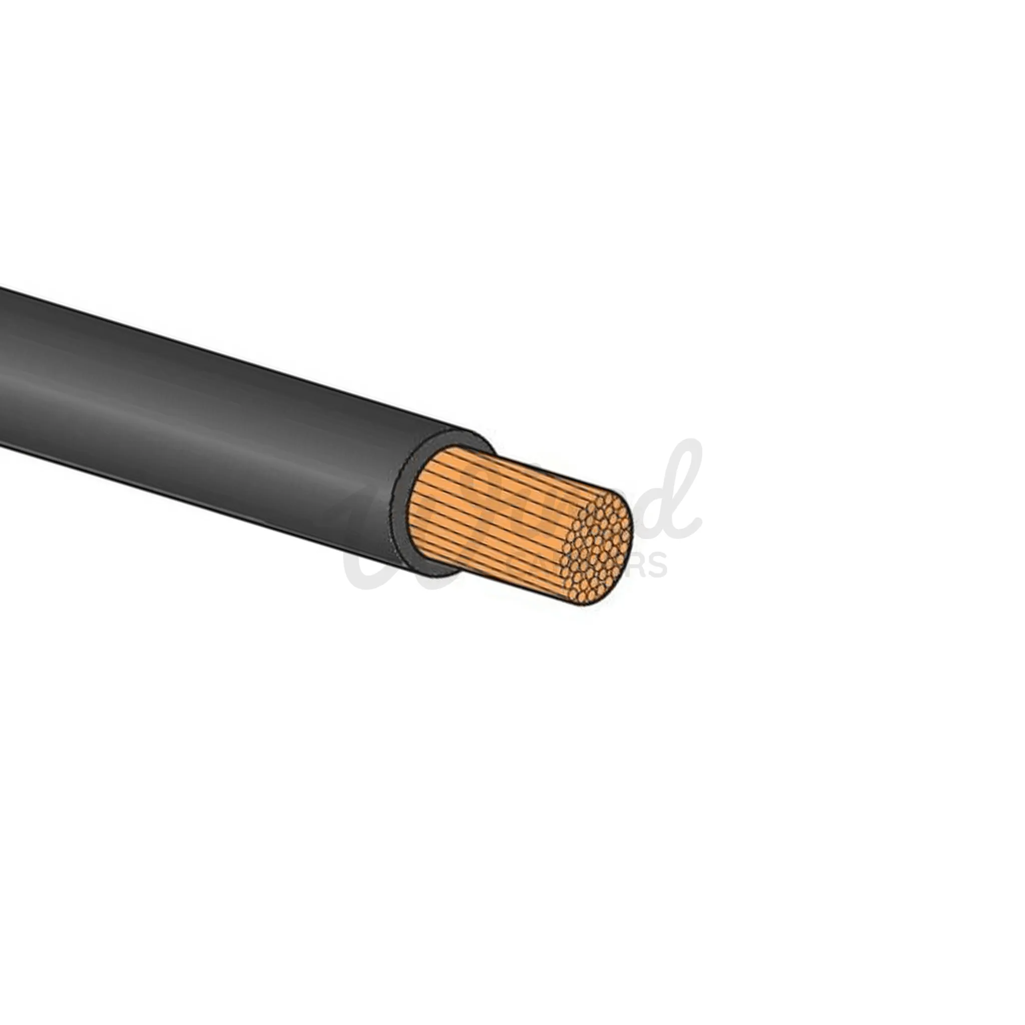 1M/3M/5M/10M - 50mm² 345A Hi-Flex Battery/Welding/Inverter Flexible Cable - Black Negative