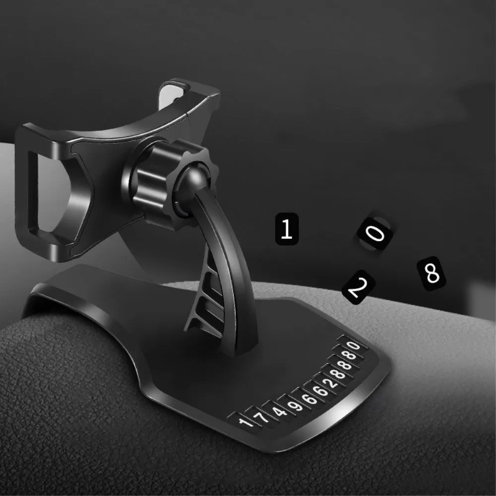3 in 1 Car GPS Smartphone Holder: Dashboard / Visor Clamp   AC Grid Clip for M.T.T. Waterproof - Black