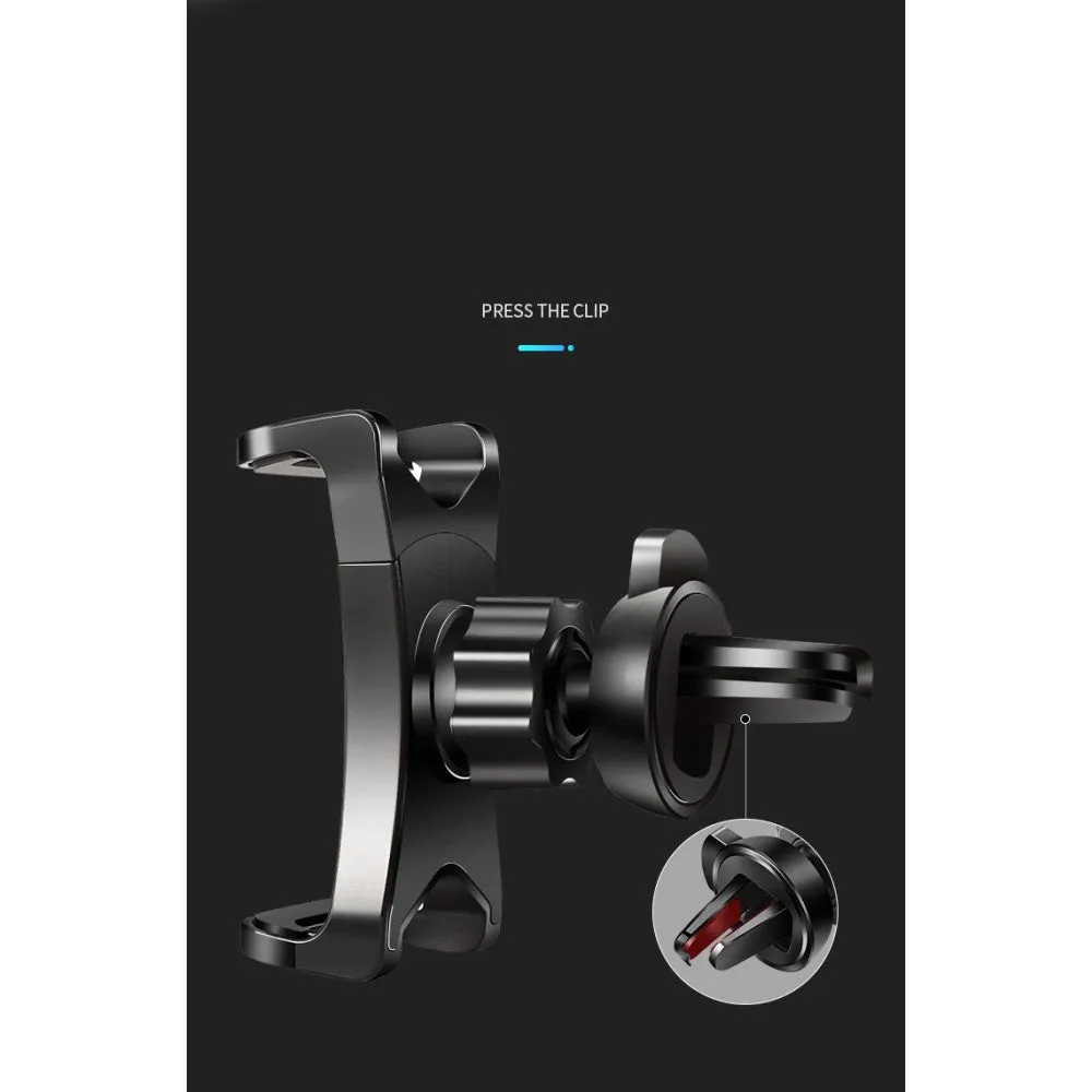 3 in 1 Car GPS Smartphone Holder: Dashboard / Visor Clamp   AC Grid Clip for M.T.T. Waterproof - Black