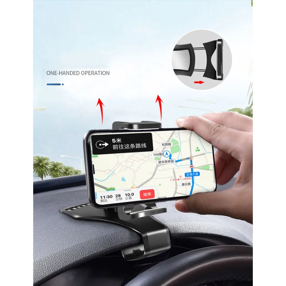 3 in 1 Car GPS Smartphone Holder: Dashboard / Visor Clamp   AC Grid Clip for M.T.T. Waterproof - Black