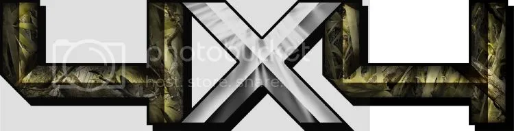 3.5"x14" 4x4 hard edge marshland high resolution truck bed or car side vinyl graphic decals.