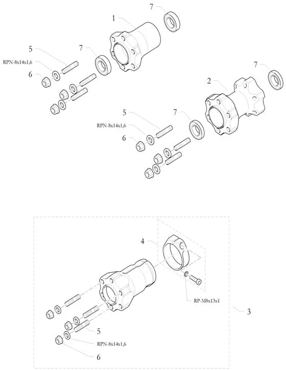 4. 10.8666.00-LU Birel 50mm Wheel Hub Clamp