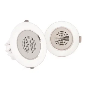 4’’ Ceiling / Wall Speakers, 2-Way Aluminum Frame Speaker Pair, 160 Watt