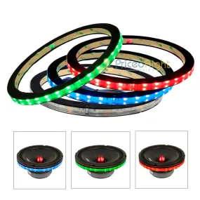 4 Pack DS18 6.5 " Speaker Ring RGB LED 1/2 " Spacer Waterproof Light LRING6