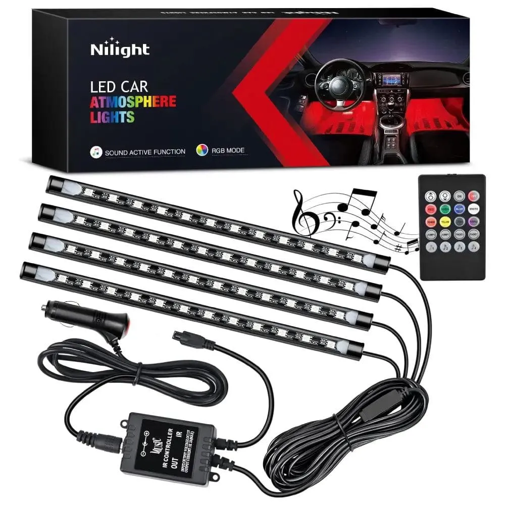 48Leds RGB Interior Light Strip Remote Control 4PCS