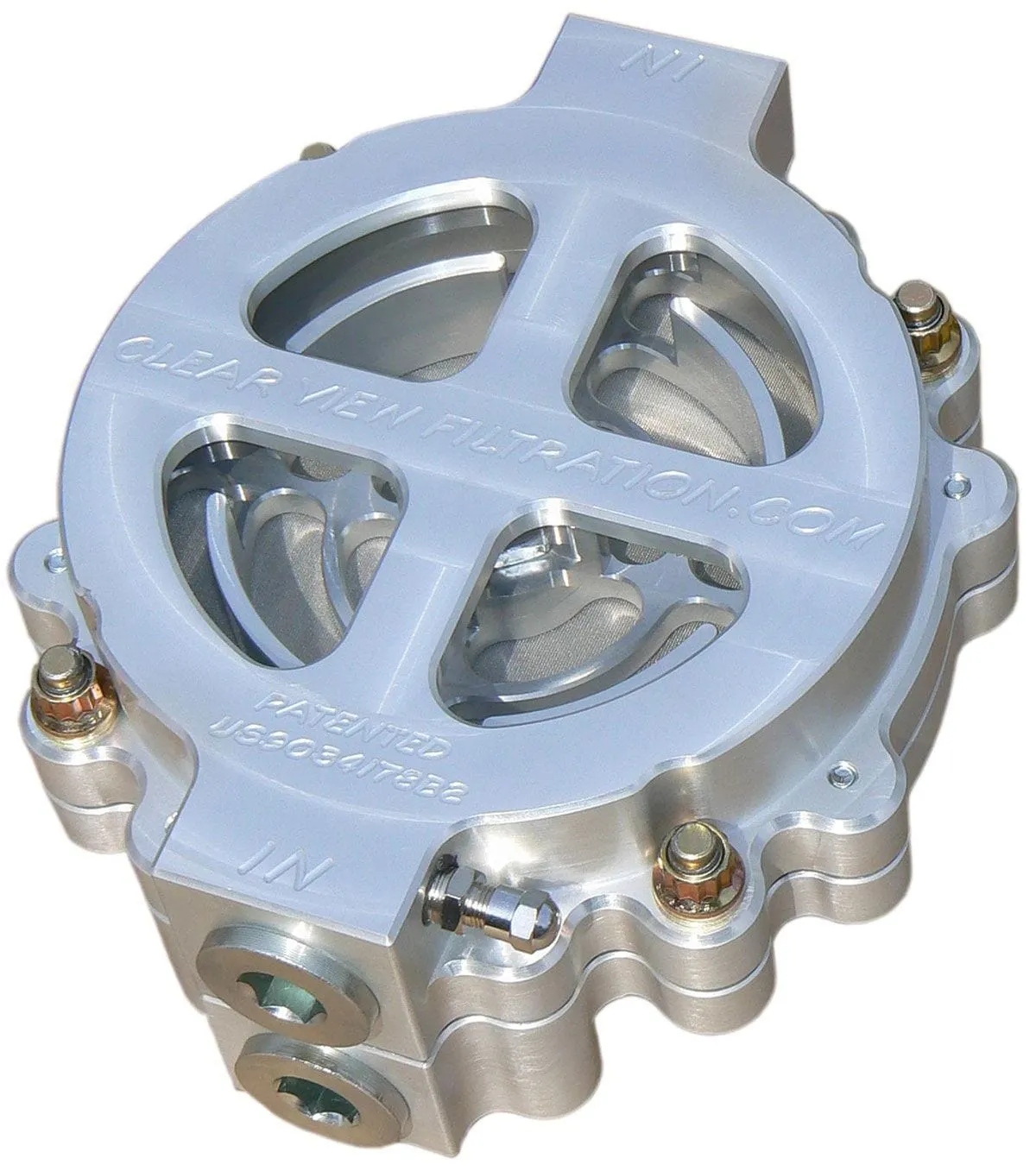 6" Hi-Flow See Through Oil Filter - Clear Anodised CV100-115