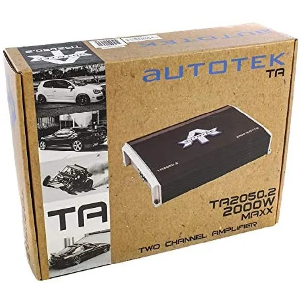 Autotek TA2050.2 TA Series 2 Channel Car Audio Amplifier (Black) - Class A/B Amp, 2000 Watts, Marine Grade Shielded Amplifier