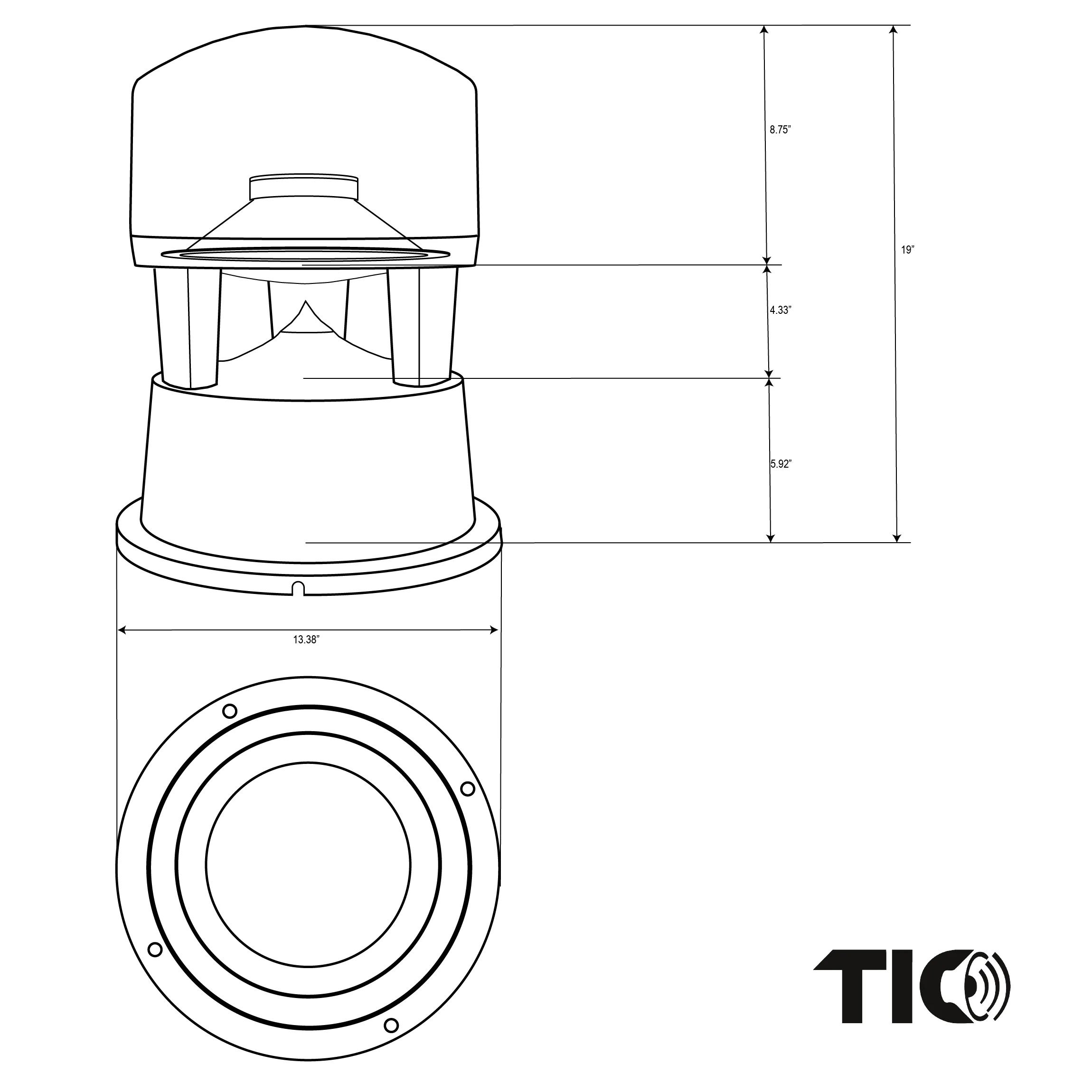 B50- 8"Premium Outdoor Weather-Resistant Omnidirectional In-Ground Subwoofer(DVC)--Refurbished