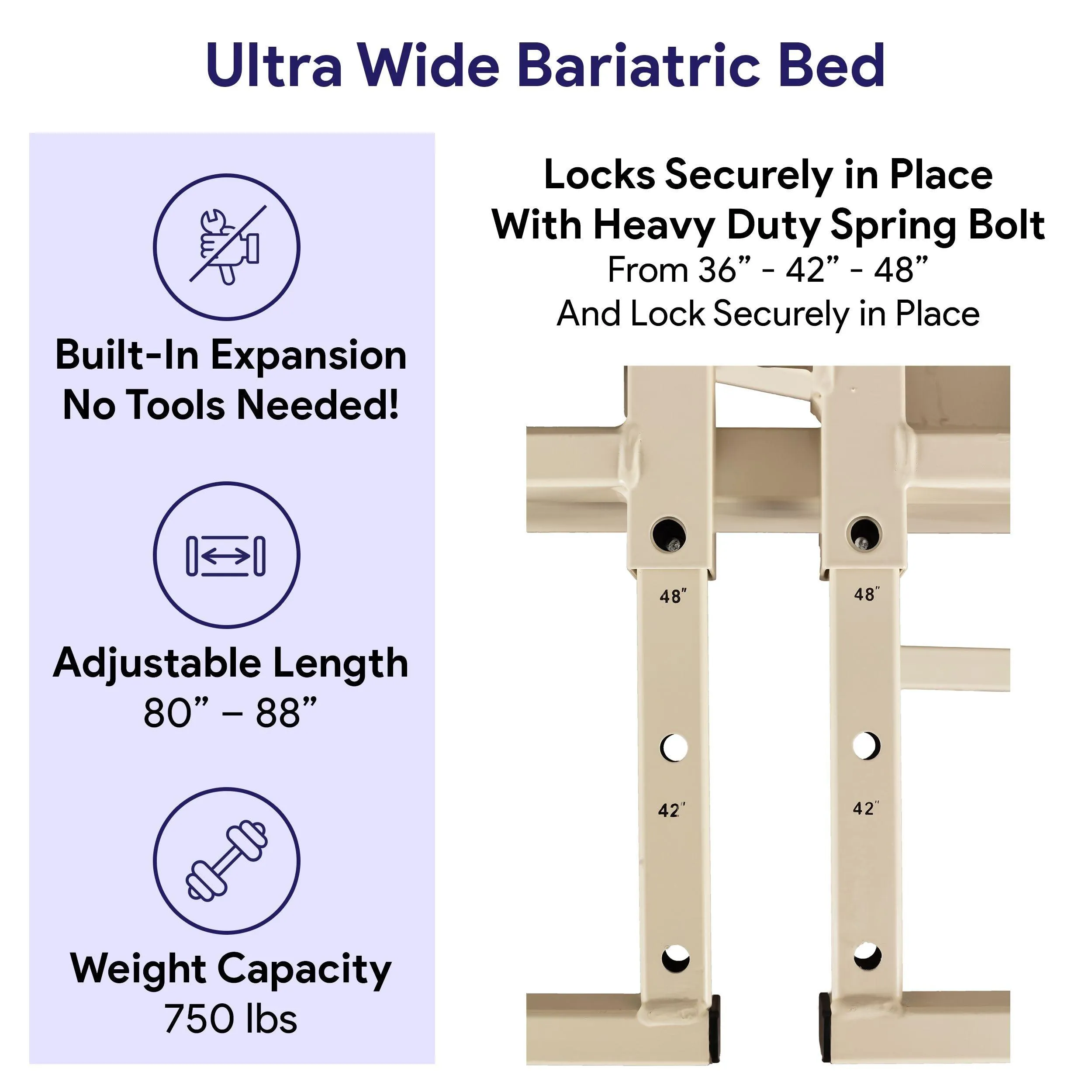 Bariatric Hospital Bed - Split Frame Design