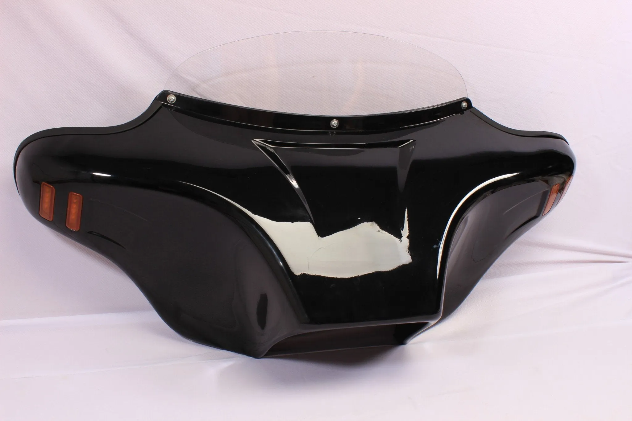 Batwing Fairing Windshield 4  KAWASAKI VN1500 Vulcan Classic 1996-2005 FI 1996-2008 Abs Red Amber Lights