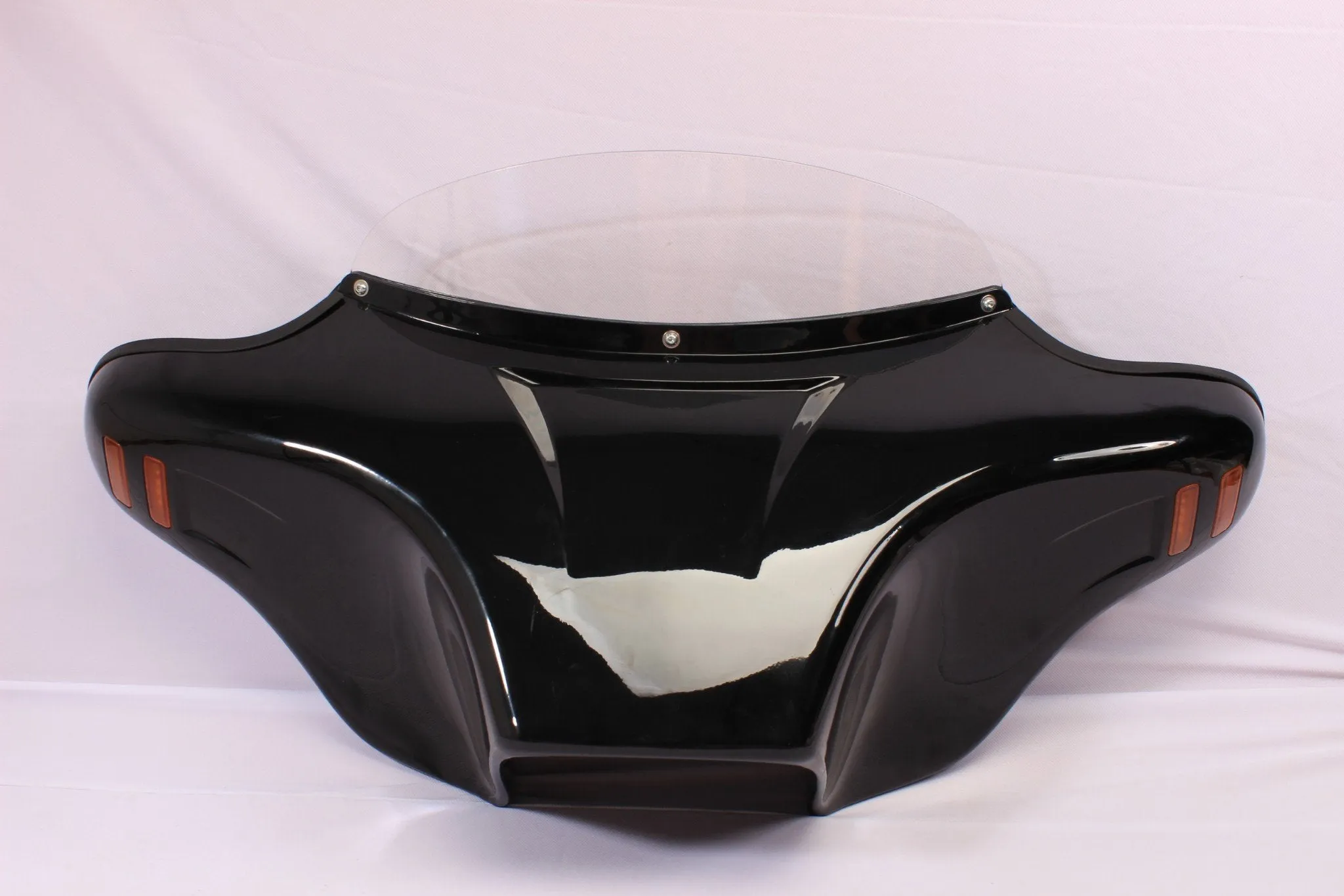 Batwing Fairing Windshield 4  KAWASAKI VN1500 Vulcan Classic 1996-2005 FI 1996-2008 Abs Red Amber Lights