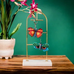 Beaded Butterfly Keychain