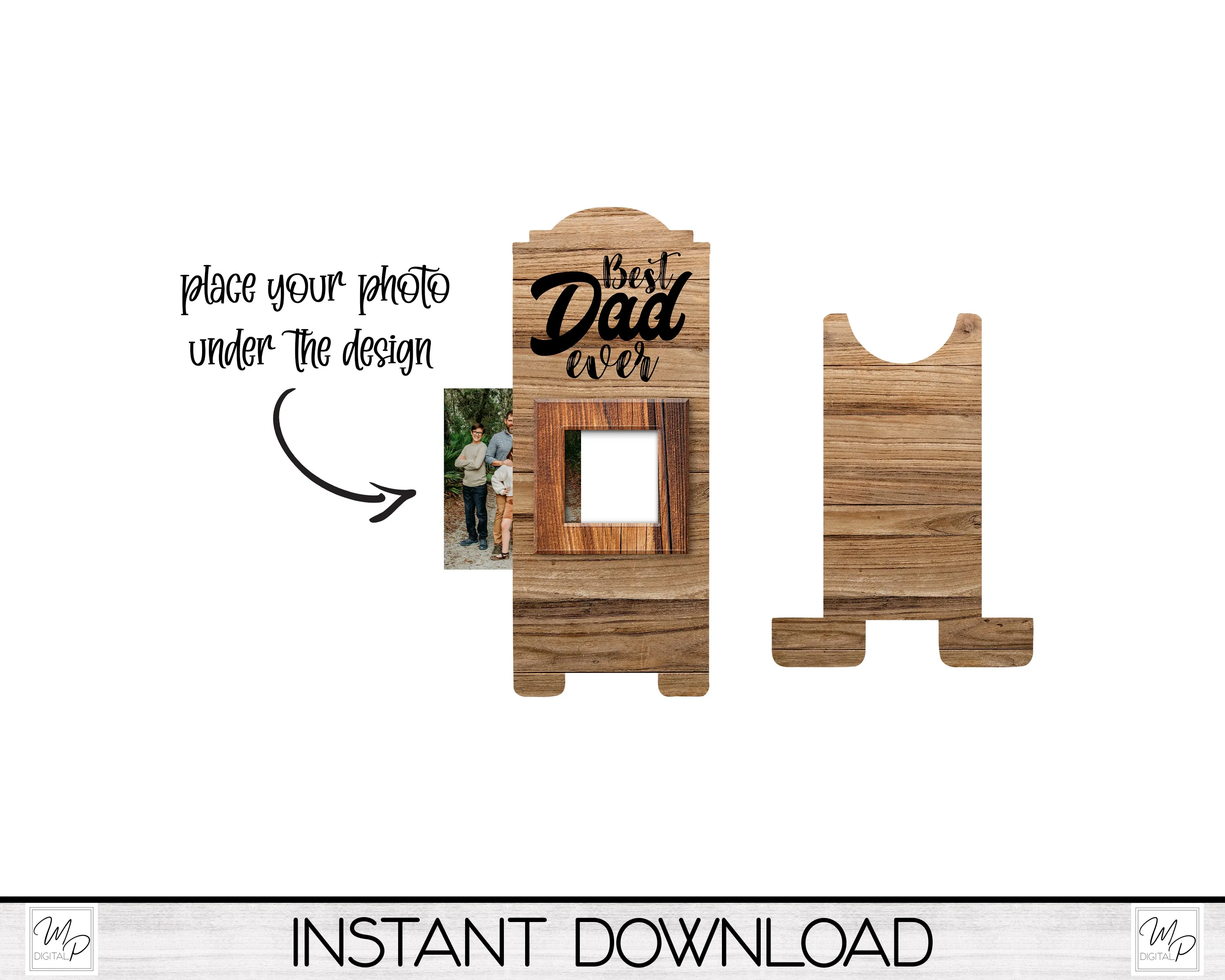 Best Dad Ever Cell Phone Stand PNG for Sublimation Design, Digital Download