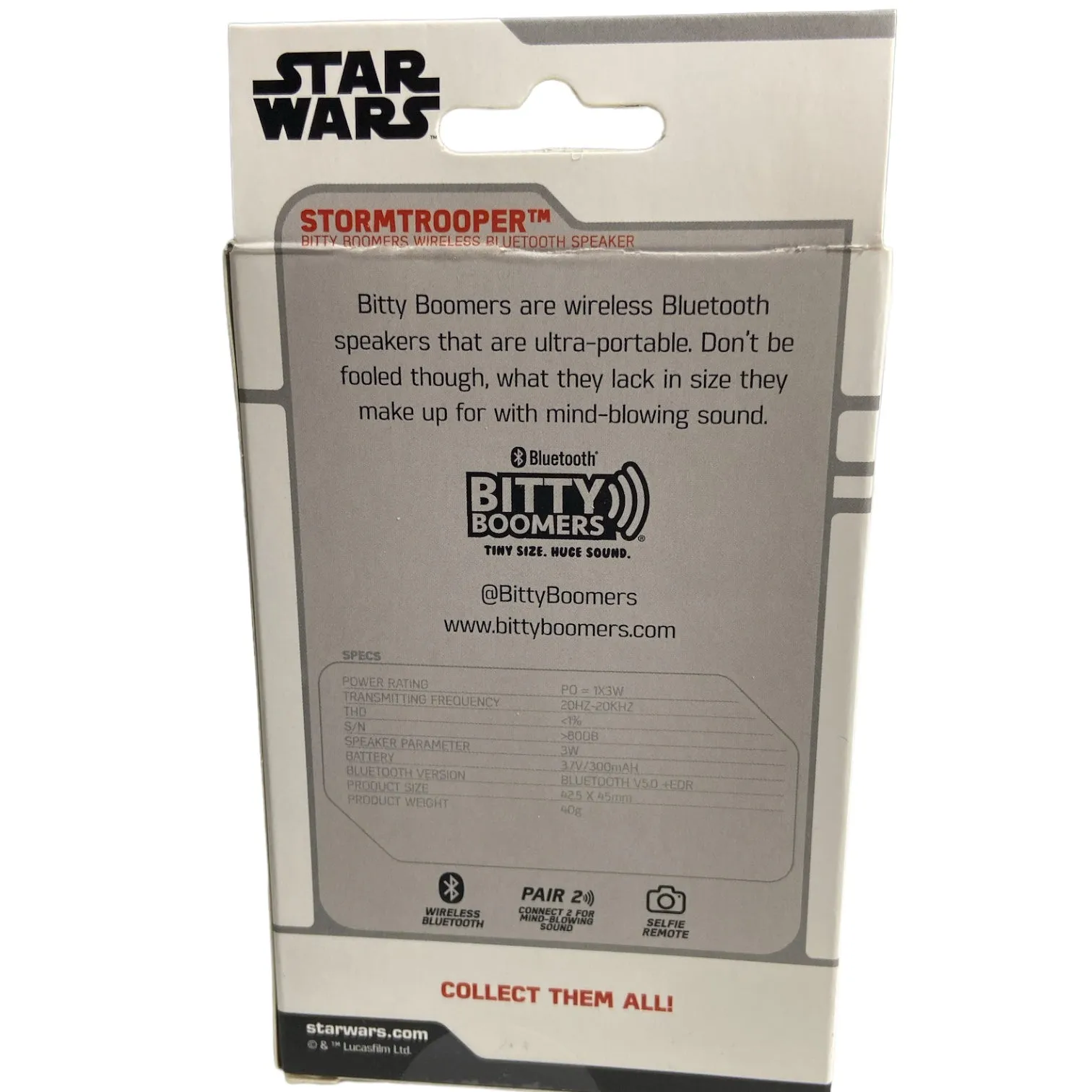 Bitty Boomers Star Wars: Stormtrooper - Mini Bluetooth Speaker