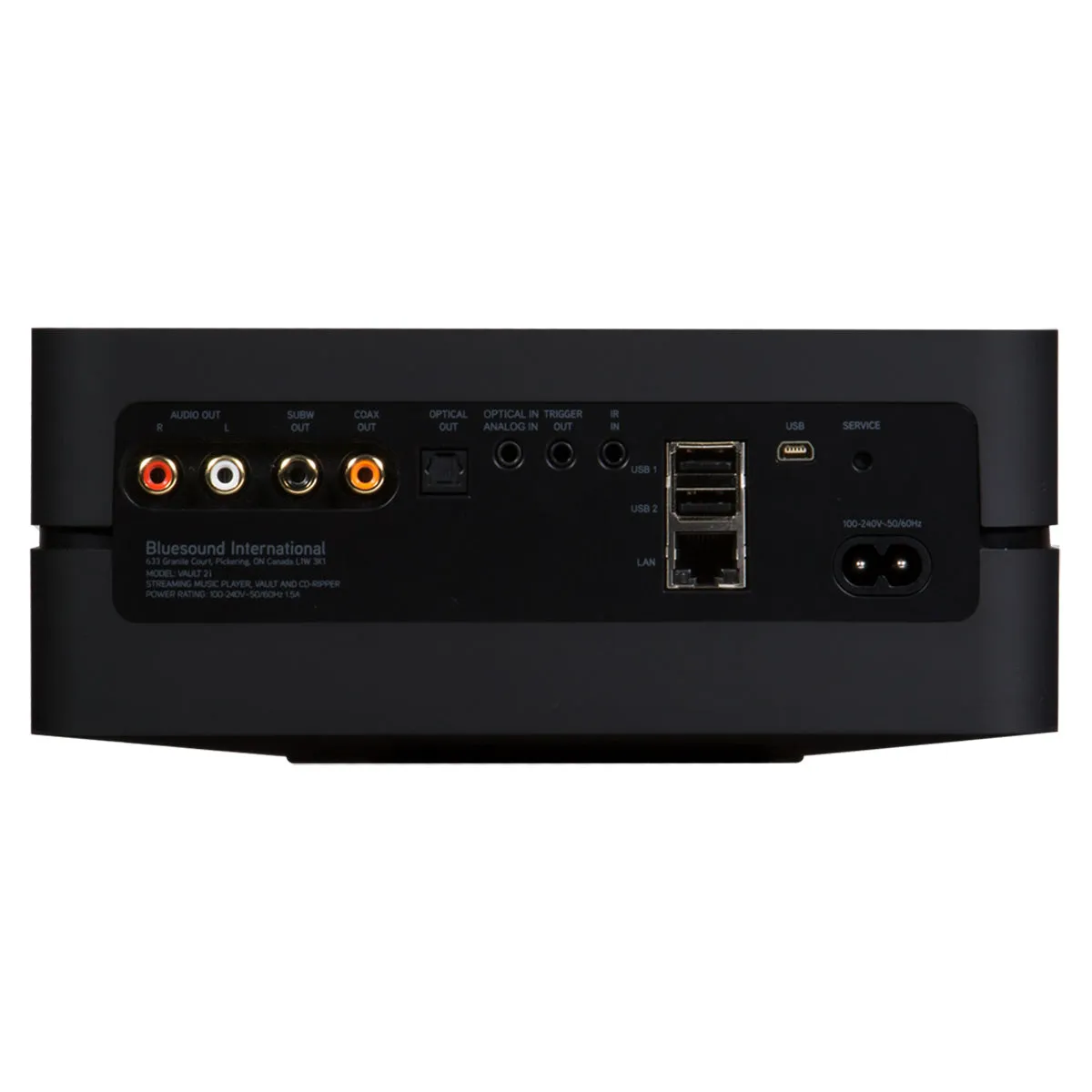 Bluesound VAULT 2i Network Streamer, CD-Ripper, and Music Library (Black)