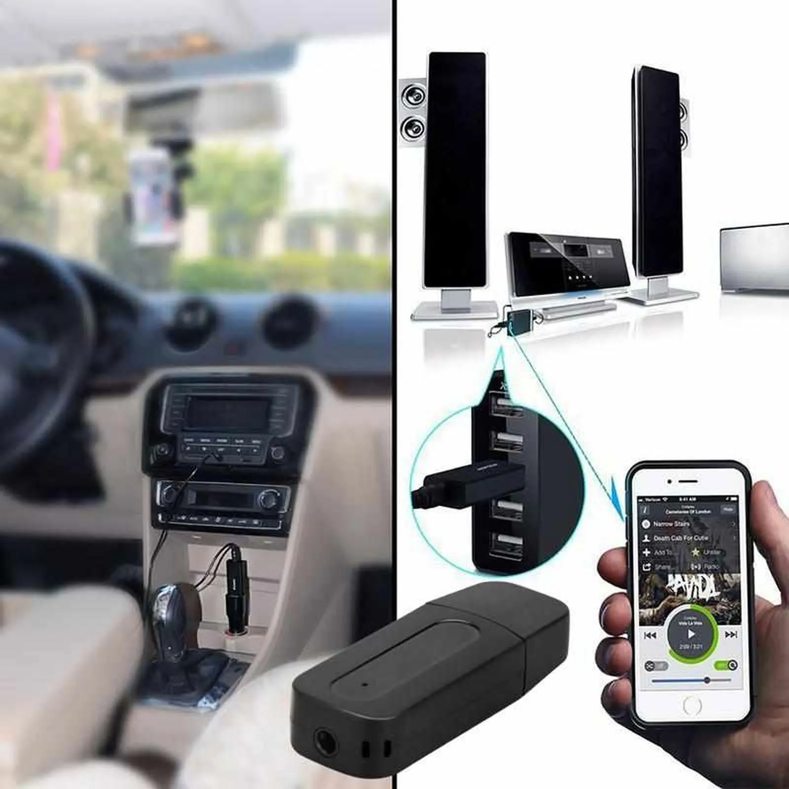 Bluetooth AUX Wireless Portable mini Music Audio Receiver