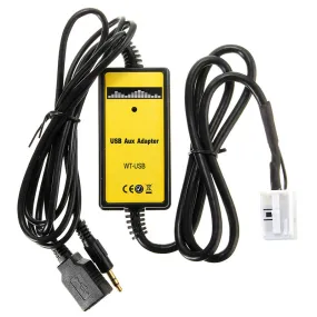 Car USB MP3 Interface Adapter & Card Reader 3.5Mm AUX in Input for 12Pin VW Audi