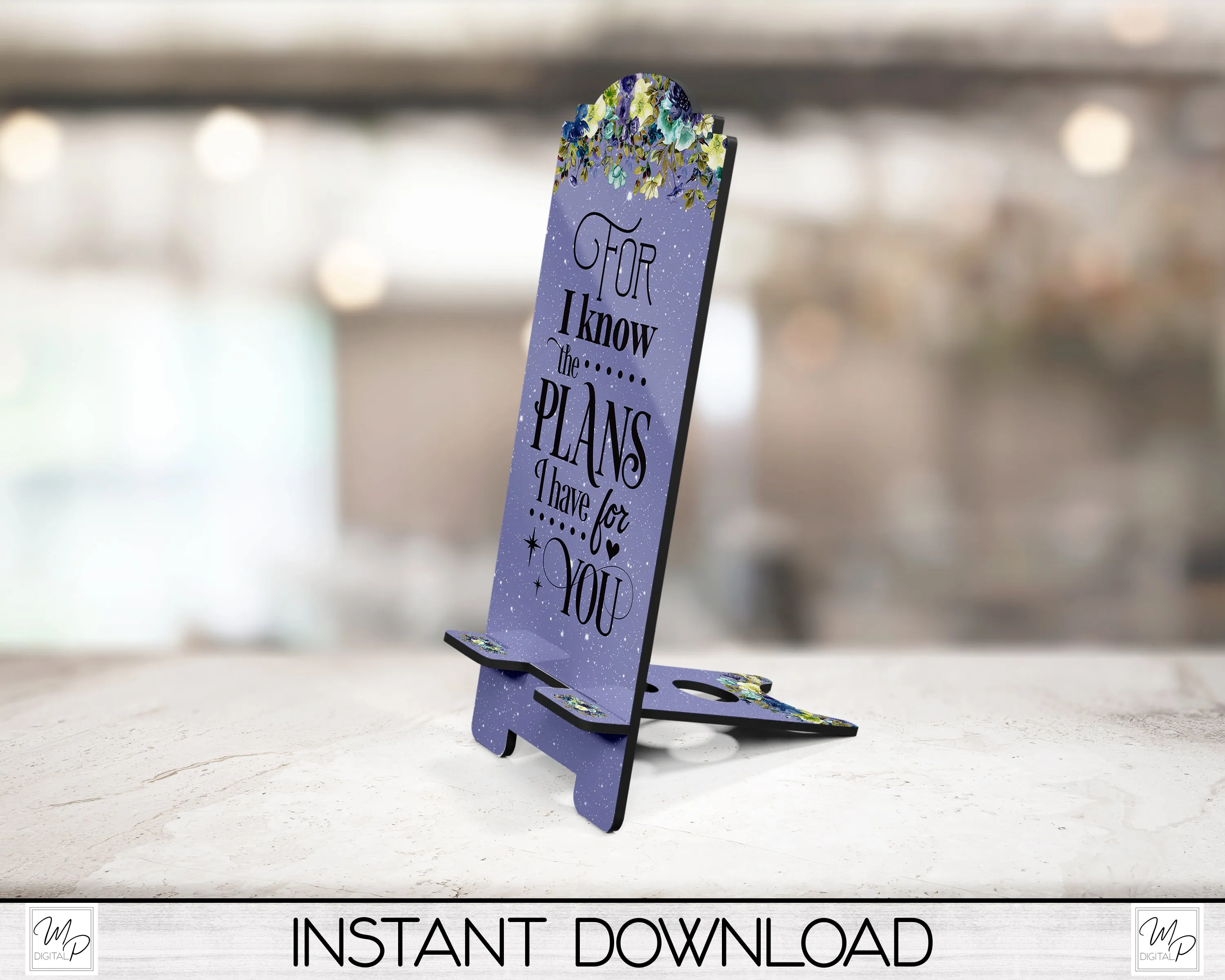 Christian Cell Phone Stand PNG for Sublimation Design, Digital Download