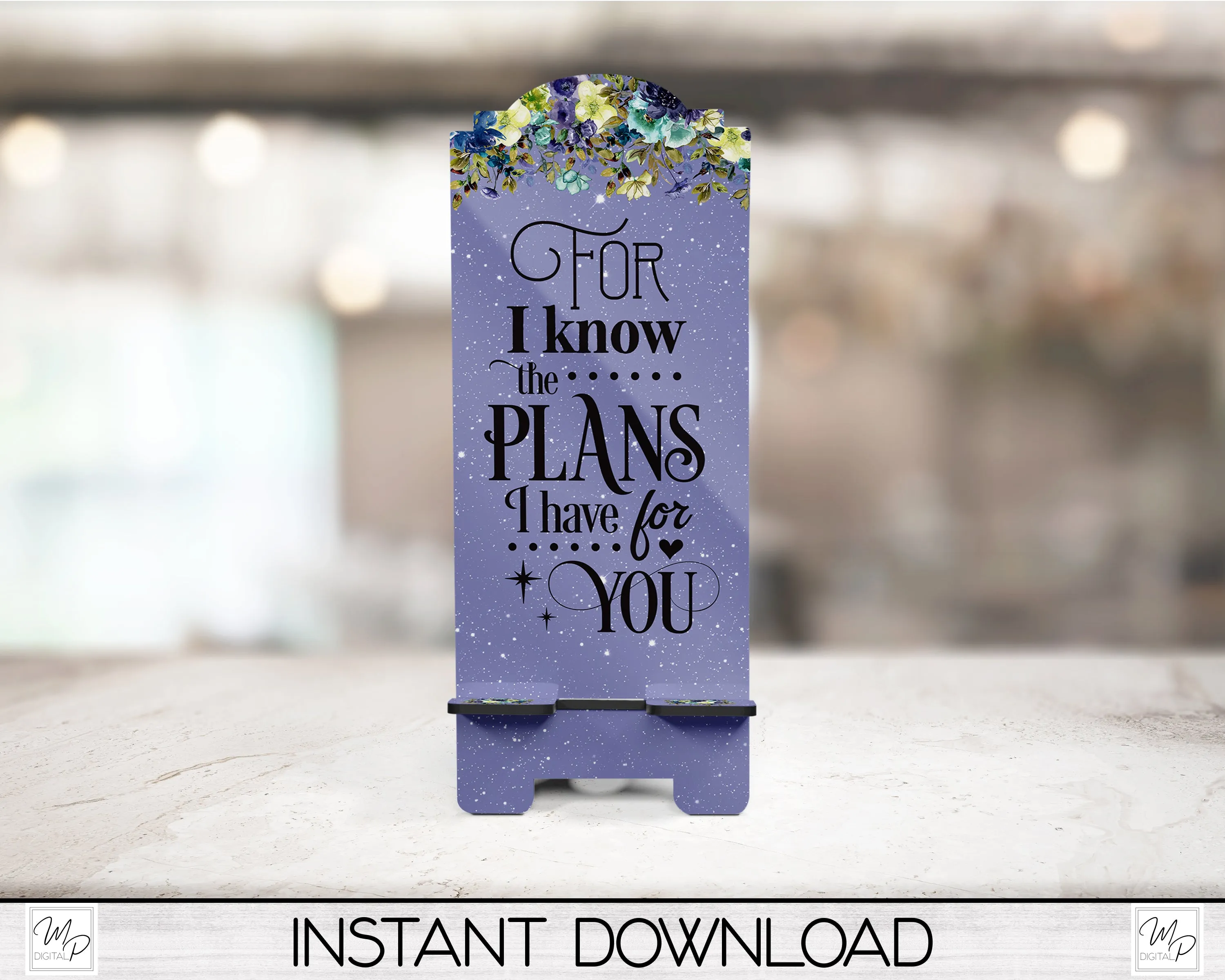 Christian Cell Phone Stand PNG for Sublimation Design, Digital Download