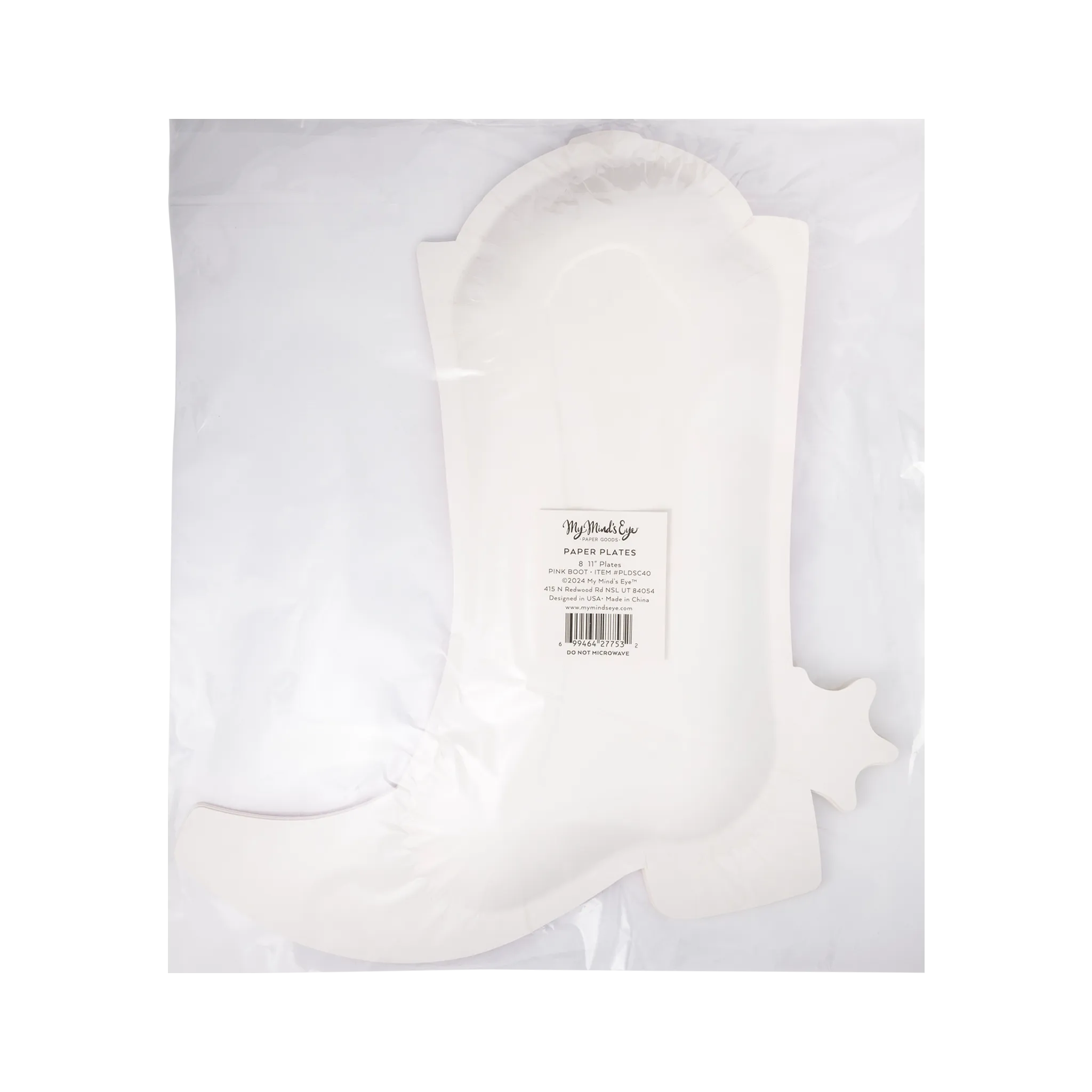 Cowgirl Pink Boot Shaped Plate
