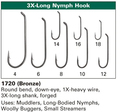 Daiichi 1720 Long-Bodied Nymph Hook - 3X Long
