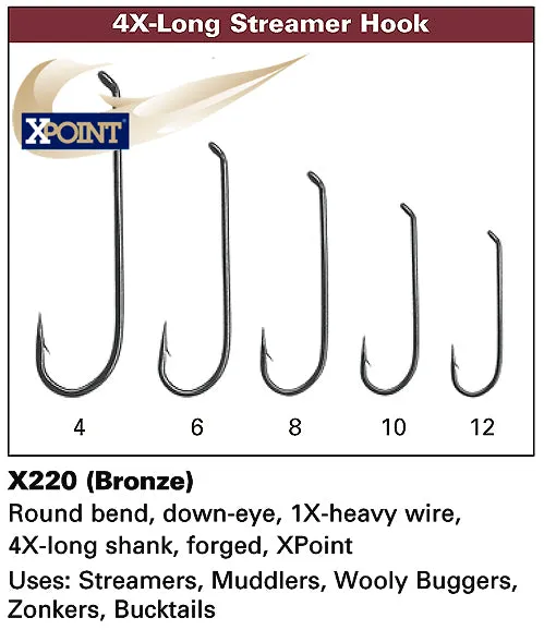 Daiichi X220 XPoint Down Eye Streamer Hook