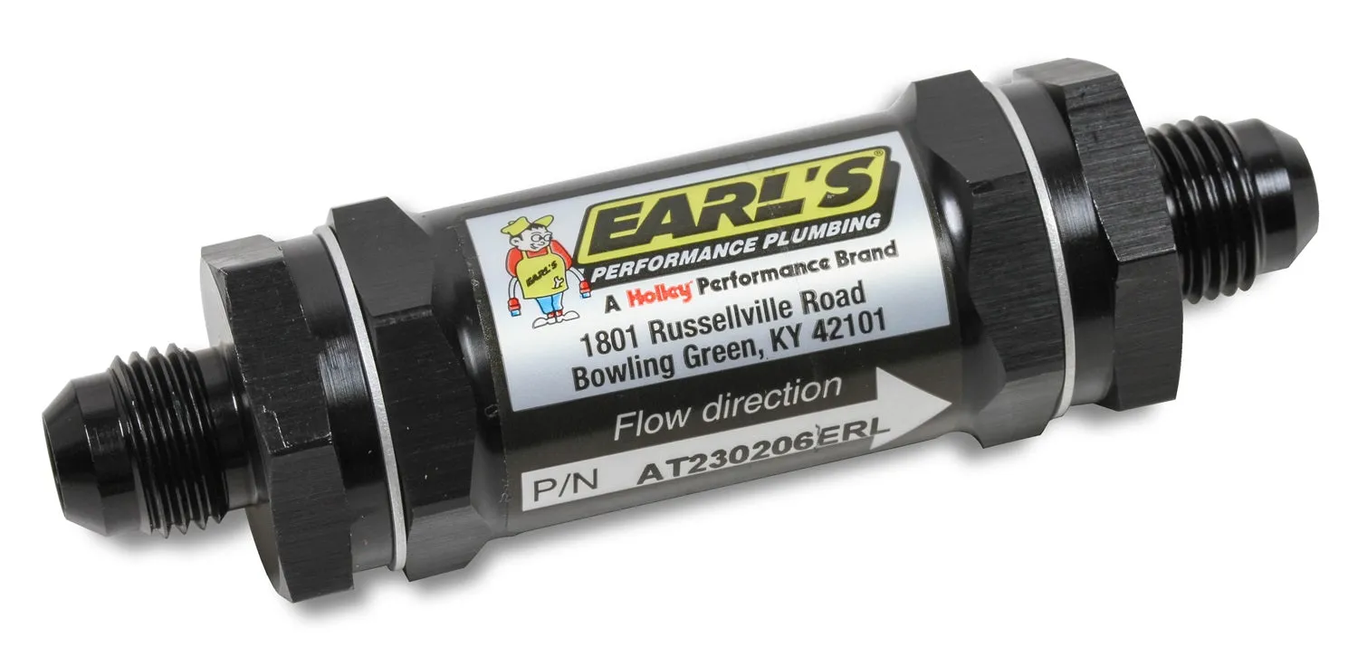Earl's Performance AT230206ERL Aluminum In-Line Fuel Filter