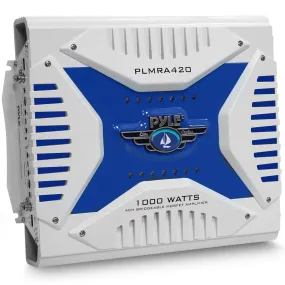 Elite Series Waterproof Amplifier, Bridgeable 1000 Watt 4-Channel Amp