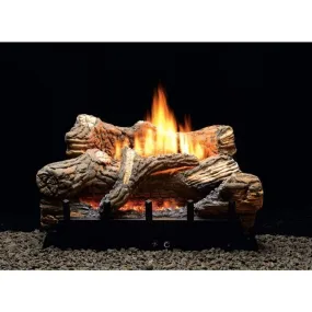 Empire White Mountain Hearth 18"/24"/30" Whiskey River Log Set on Vent-Free/Vented Contour Burner VFD