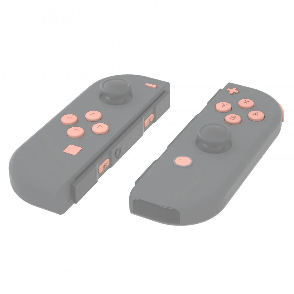 eXtremeRate Mandys Pink Replacement ABXY Direction Keys SR SL L R ZR ZL Trigger Buttons Springs, Full Set Buttons Repair Kits with Tools for NS Switch JoyCon & OLED JoyCon - JoyCon Shell NOT Included - AJ229