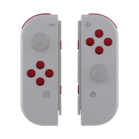 eXtremeRate Soft Touch Red Replacement ABXY Direction Keys SR SL L R ZR ZL Trigger Buttons Springs, Full Set Buttons Repair Kits with Tools for NS Switch JoyCon & OLED JoyCon - JoyCon Shell NOT Included- AJ202