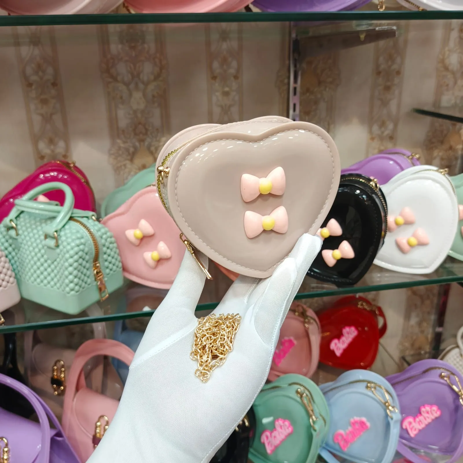 Fibre Jelly Heart Sling Bag