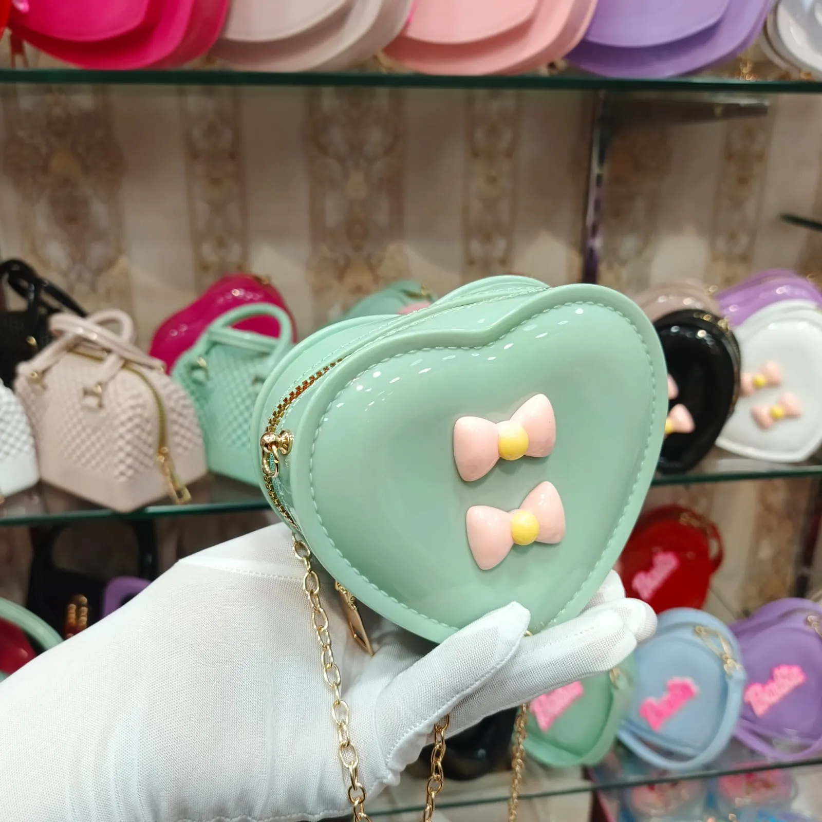 Fibre Jelly Heart Sling Bag
