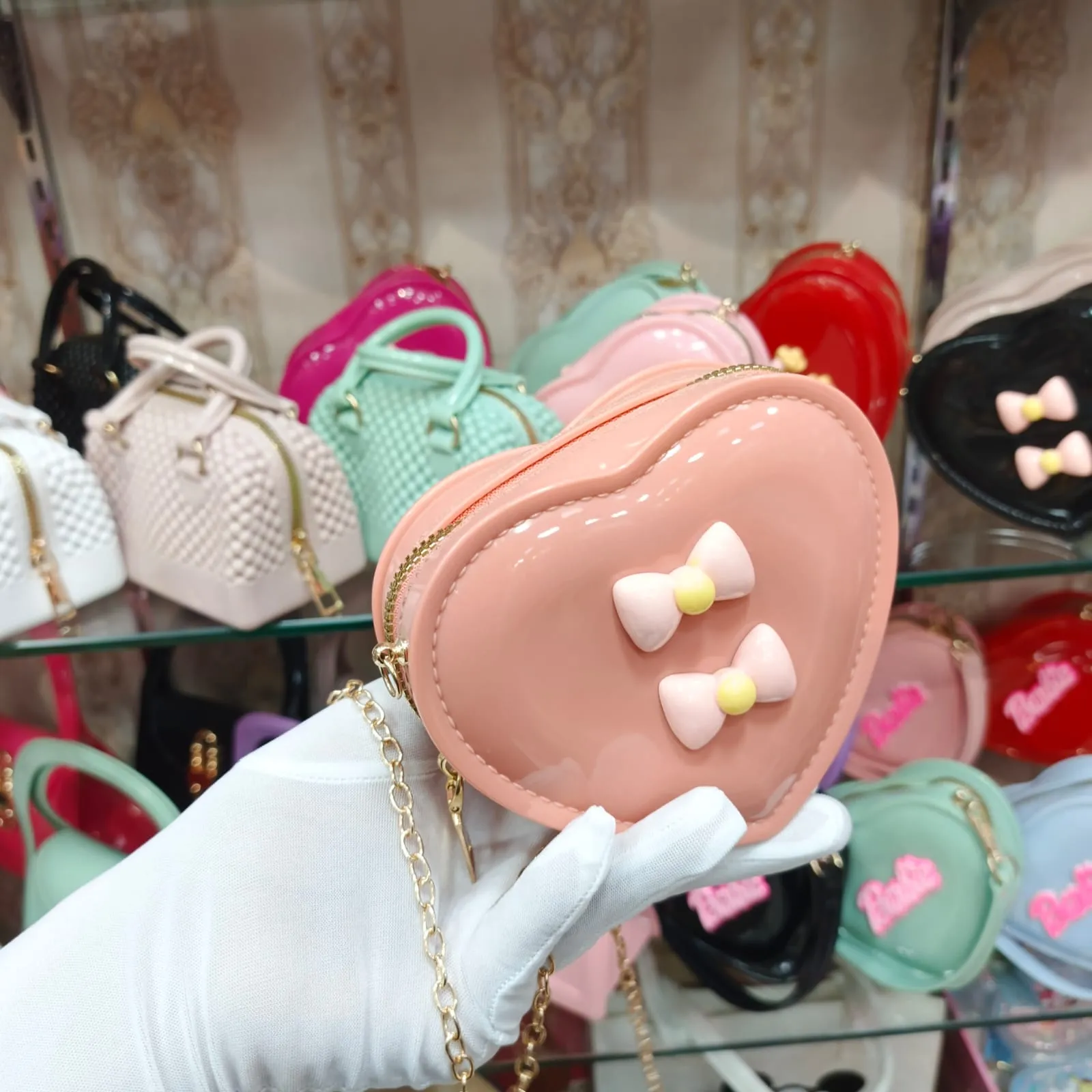 Fibre Jelly Heart Sling Bag