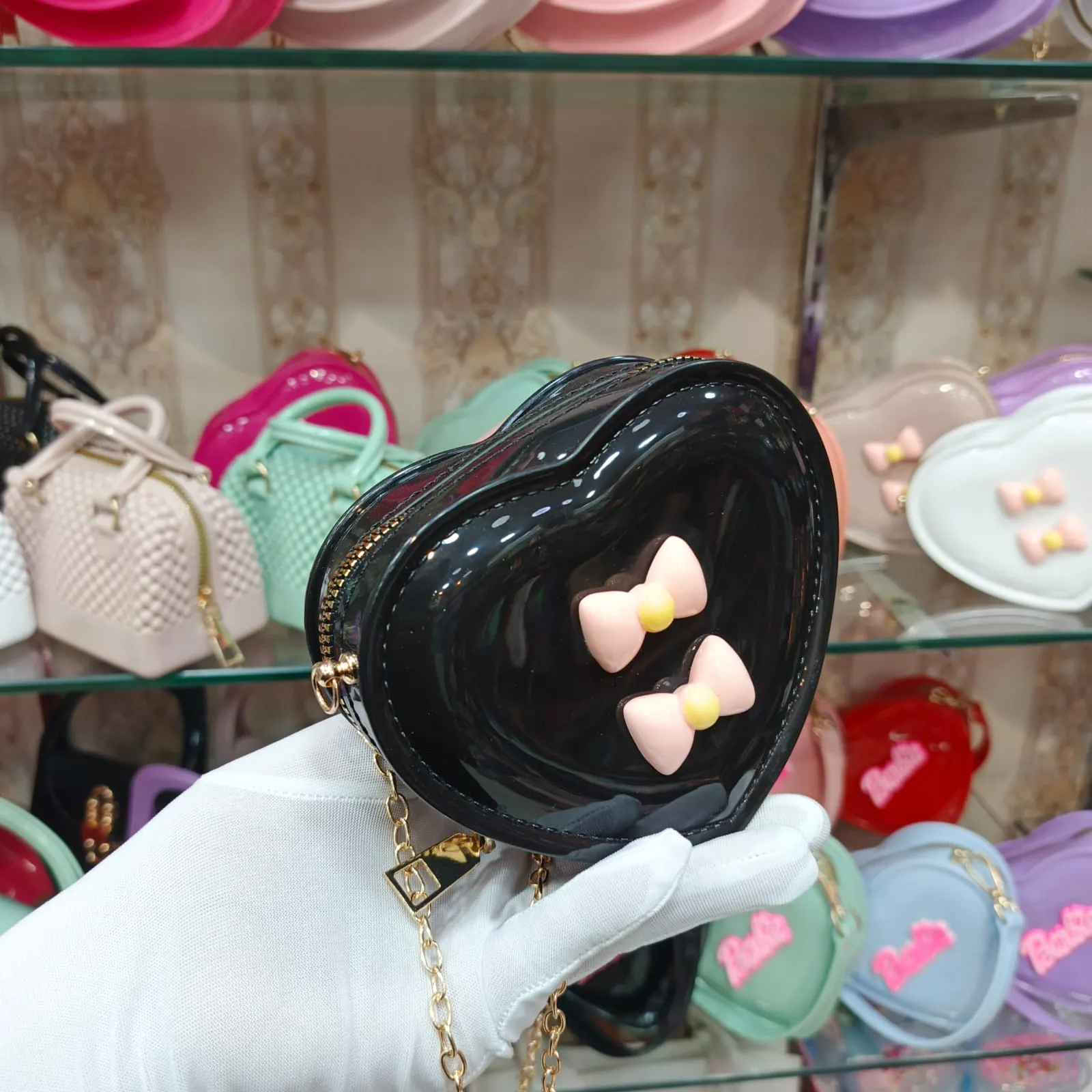 Fibre Jelly Heart Sling Bag