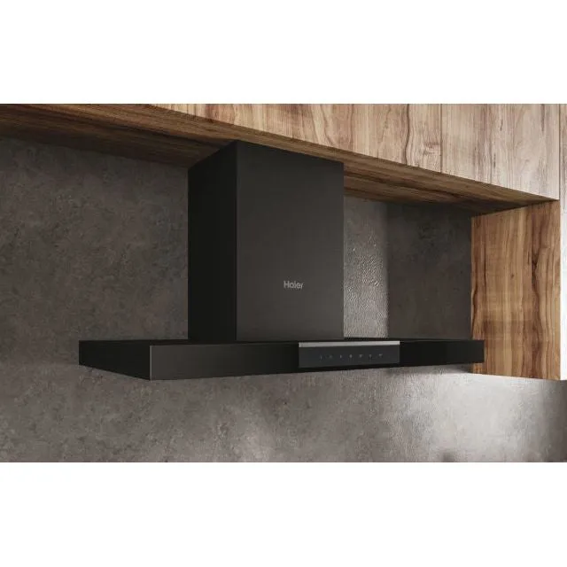 Haier I-Link 90CM Chimney Cooker Hood - Black | HATS9DS46BWIFI