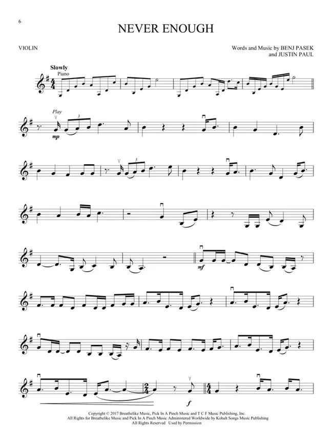 Hal Leonard Instrumental Play-Along: The Greatest Showman - Violin (with Online Audio)