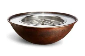 HPC Fire Tempe Hammered Copper Gas Fire Pit TOR-TEMP31-EI