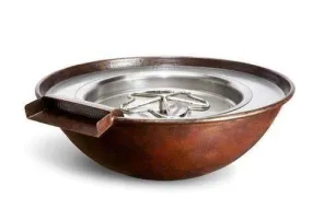 HPC Fire Tempe Hammered Copper Gas Fire Pit TOR-TEMP31W-MLFPK