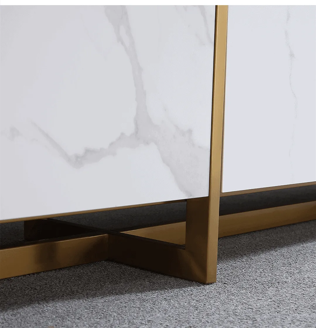 JANICE White Ceramic TV Stand
