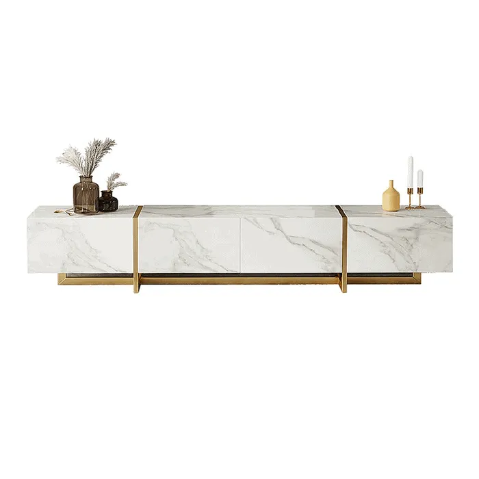 JANICE White Ceramic TV Stand