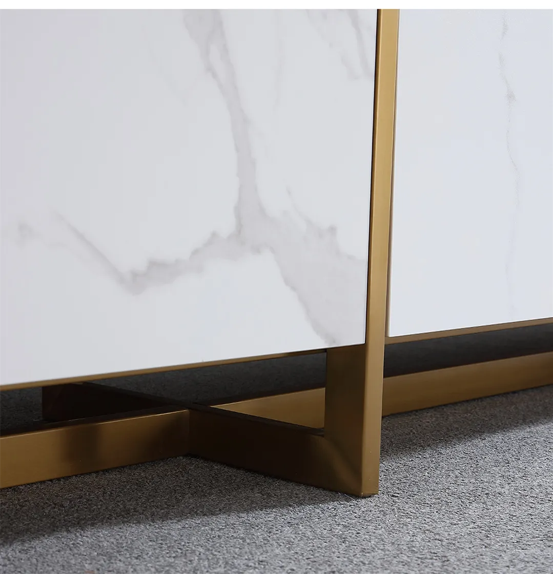 JANICE White Ceramic TV Stand