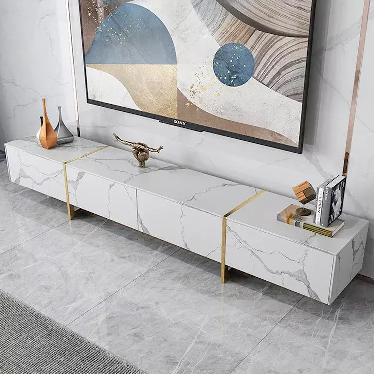 JANICE White Ceramic TV Stand
