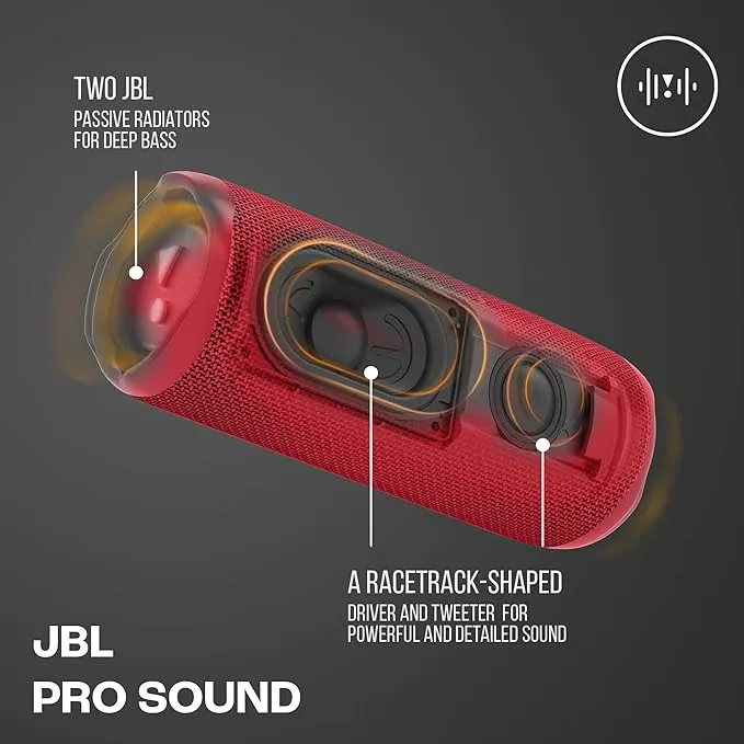 JBL FLIP6RED Flip 6 Portable Bluetooth Speaker - Red