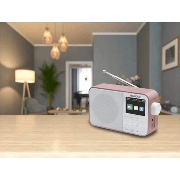 Kenwood DAB  Portable Radio - Pink | CRM30DABR