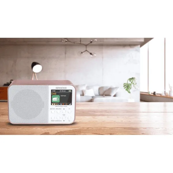 Kenwood DAB  Portable Radio - Pink | CRM30DABR