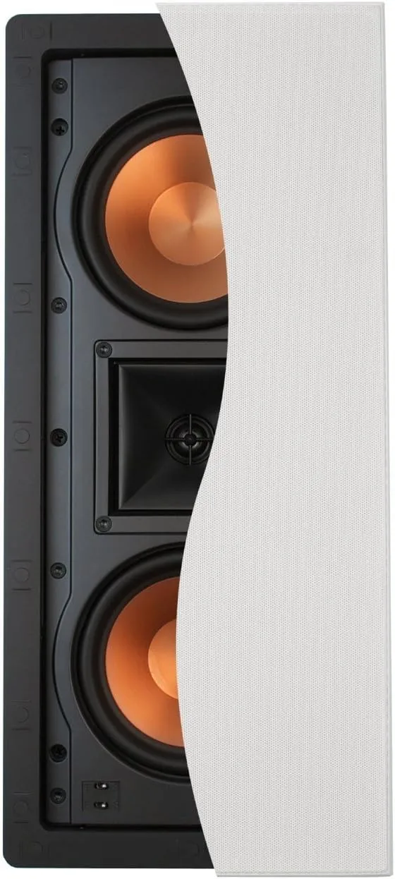 Klipsch R-5502-W II Dual 5.25” 300W Cerametallic cone woofers In-Wall LCR Speaker, White (Refurbished)